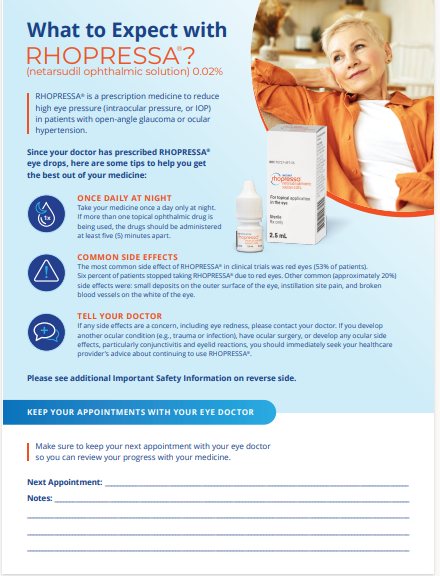 [CONFIRM] Page from the glaucoma portfolio playbook and field materials.