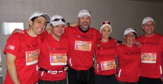 A team in Deal With It shirts at a community awareness event.