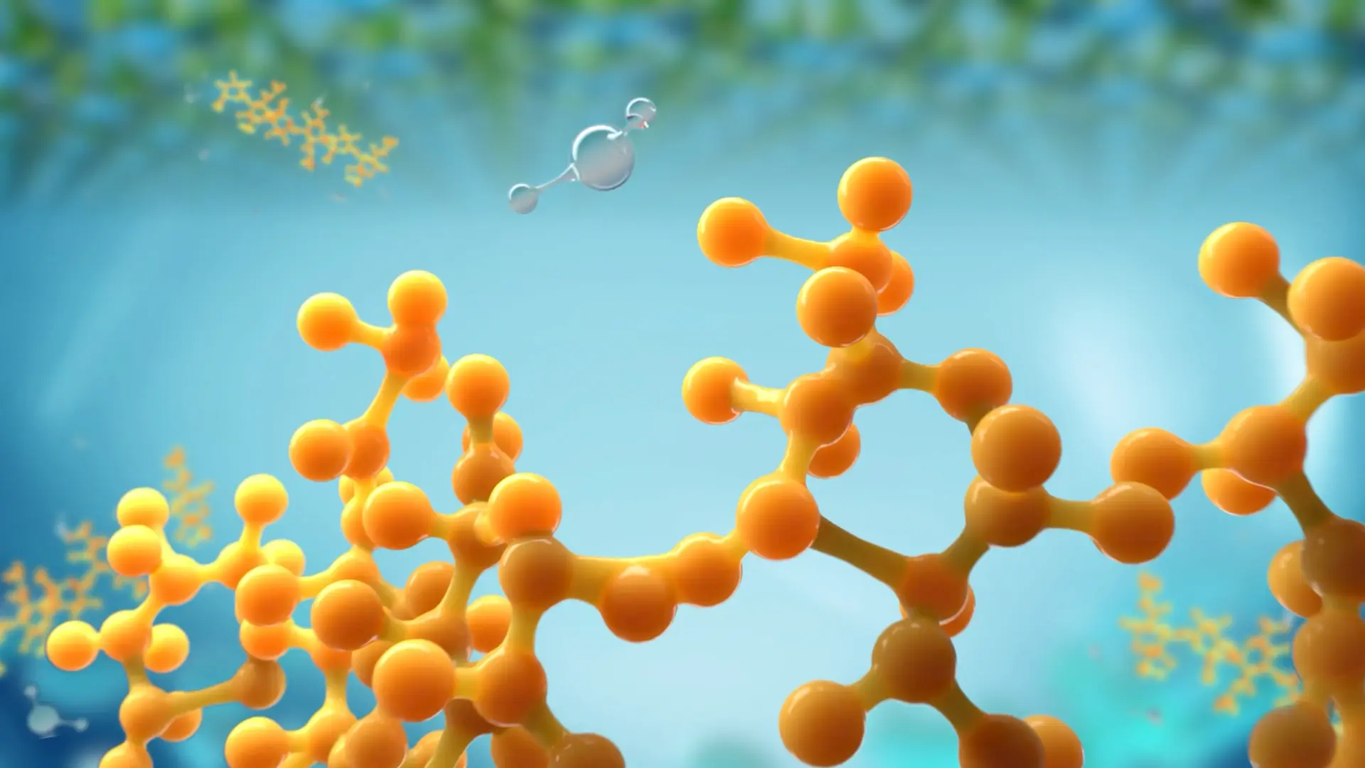[CONFIRM] 3D molecular frame from the Systane Pro mode-of-action animation.