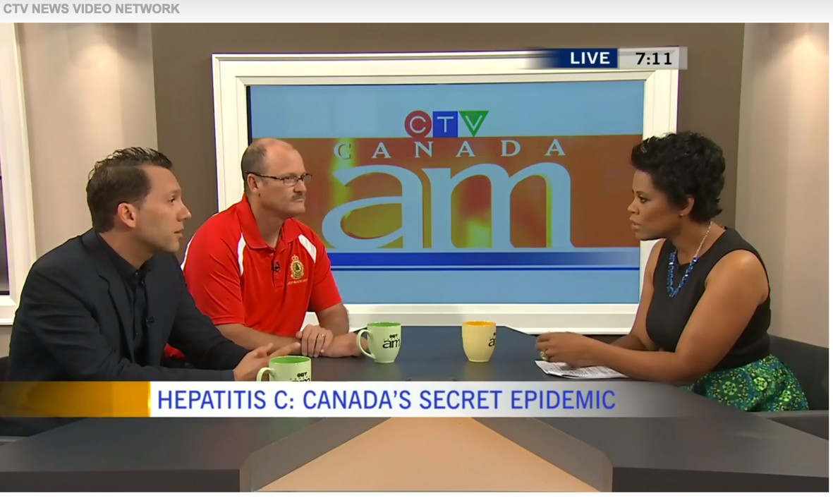 The Deal With It team on the Canada AM set.