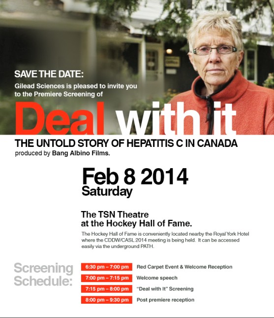 A documentary subject on the premiere screening invitation.