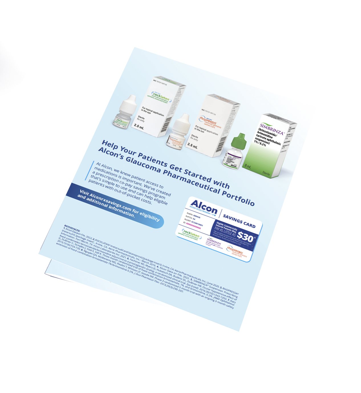 [CONFIRM] Page from the glaucoma portfolio playbook and field materials.